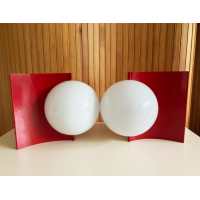 Rode jaren 70 wandlampen